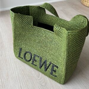 Loewe raffia tote bag